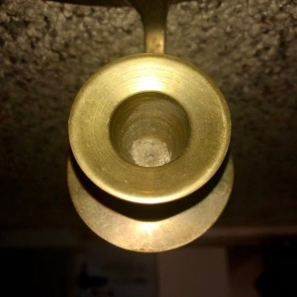 Brass Wall Candle Holder Used Some Wear - Picture 7 of 12